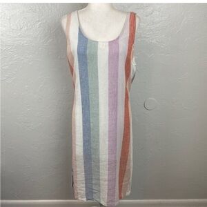 Chelsea & Theodore Multicolor Linen Blend Dress